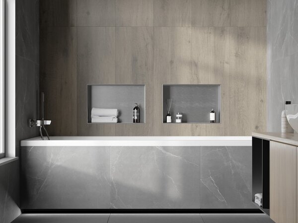 Mexen X-Wall-NR nástěnná police bez límce 45 x 30 cm, inox - 1911453010