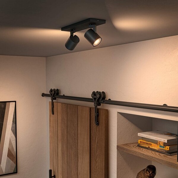 Philips - LED Stmívatelné bodové svítidlo Hue RUNNER 2xGU10/4,2W/230V + DO černá