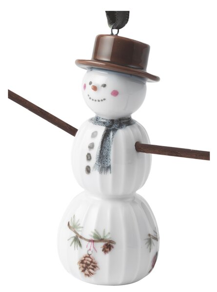 Kähler Design Závěsná keramická dekorace Sněhulák Hammershøi Christmas - Man KD524
