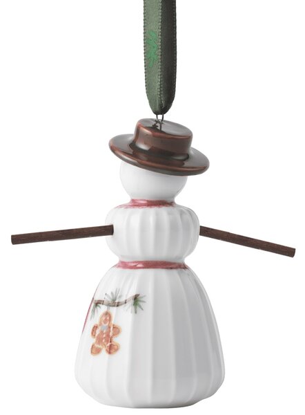 Kähler Design Závěsná keramická dekorace Sněhulák Hammershøi Christmas - Wife KD526