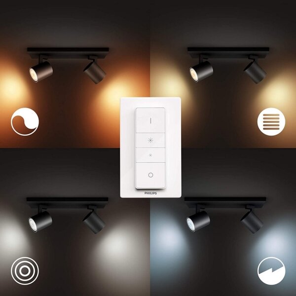 Philips - LED Stmívatelné bodové svítidlo Hue RUNNER 2xGU10/4,2W/230V + DO černá