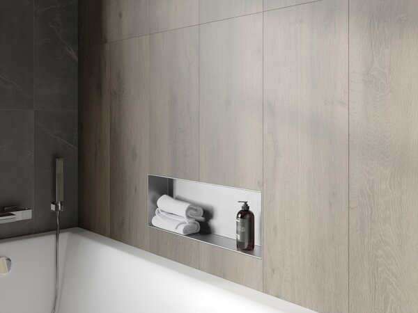 Mexen X-Wall-NR nástěnná police bez límce 60 x 20 cm, inox - 1911602010