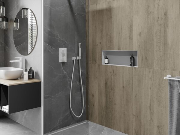 Mexen X-Wall-NR nástěnná polička bez límce 60 x 20 cm, bílá - 1921602010