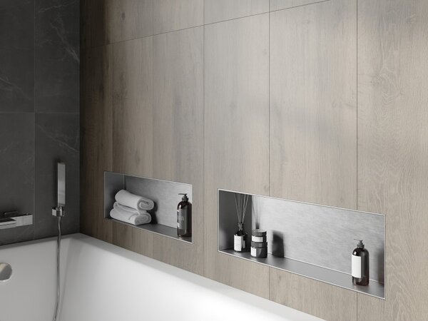 Mexen X-Wall-NR nástěnná police bez límce 60 x 20 cm, inox - 1911602010