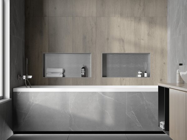 Mexen X-Wall-NR výklenková police bez lemu 60 x 30 cm, inox - 1911603010