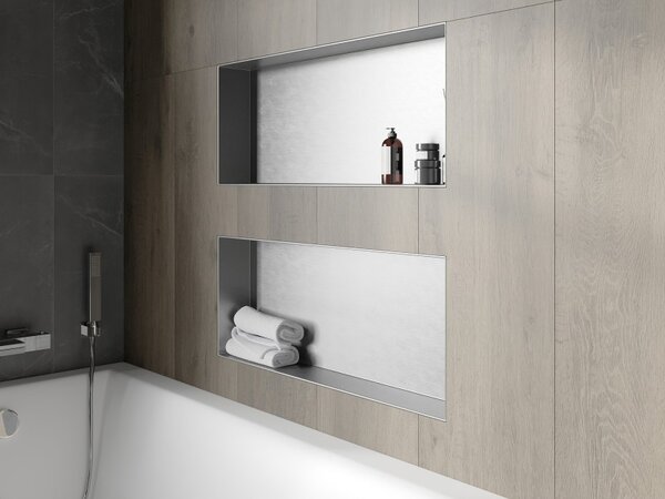 Mexen X-Wall-NR nástěnná police bez límce 75 x 30 cm, inox - 1911753010
