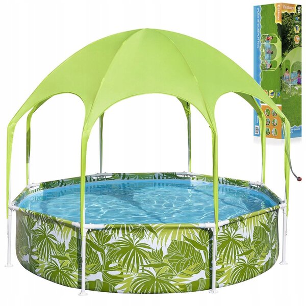 Bazén rámový bazén se stříškou 244 x 51 cm Bestway 56432