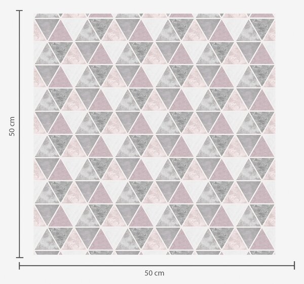 Tapety Geometrický trojúhelníkový vzor v šedých a pudrových tónech, Tapety abstraktní, a00920 : uwalls.cz