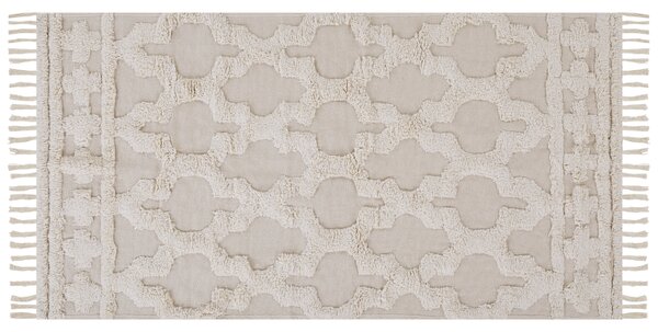 Bavlněný koberec 80 x 150 cm béžový SULUOVA