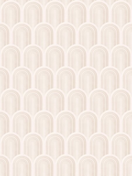 Tapety Řada obloukových tvarů v jemných béžových pruzích, retro styl, Tapety abstraktní, a00923 : uwalls.cz