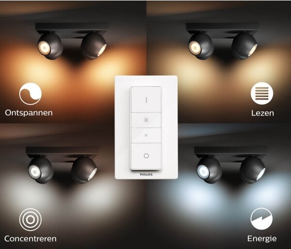Philips 50474/30/P6 - LED Stmívatelné bodové svítidlo Hue BUCKRAM 4xGU10/5W/230V