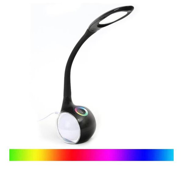 LED RGB Stmívatelná stolní lampa LED/7W/230V černá