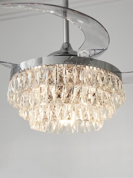 FANAWAY 212923 - LED Stropní ventilátor VEIL 6xE14/4,5W/230V chrom + DO