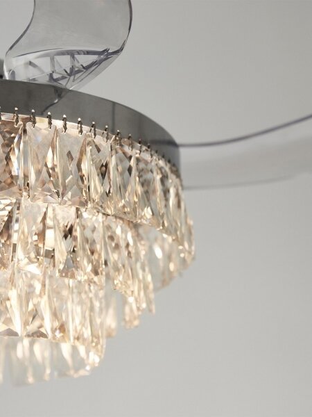 FANAWAY 212923 - LED Stropní ventilátor VEIL 6xE14/4,5W/230V chrom + DO