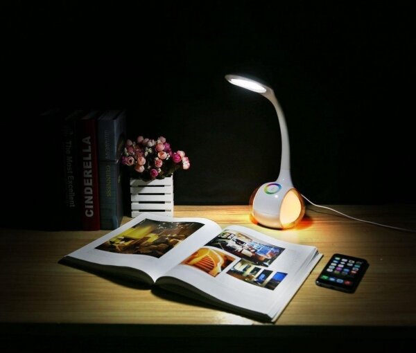 LED RGB Stmívatelná stolní lampa LED/7W/230V bílá