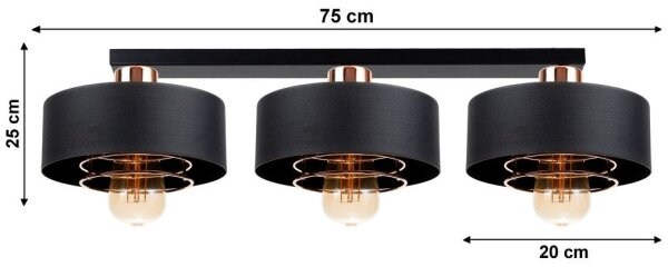 Přisazený lustr VEST 3xE27/60W/230V