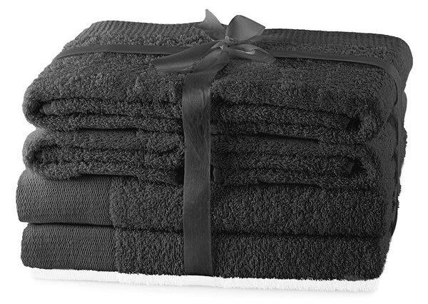 Set ručníků AmeliaHome Amary tmavě šedé