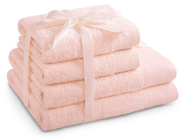 Sada bavlněných ručníků AmeliaHome AMARI růžová