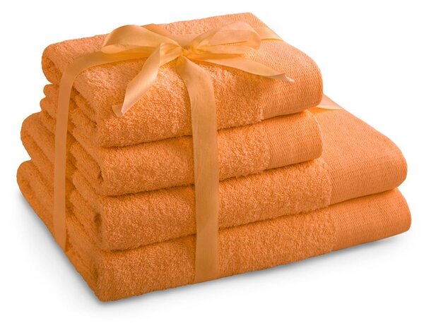 Sada bavlněných ručníků AmeliaHome AMARI oranžová
