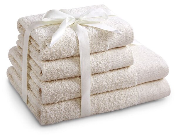 Sada bavlněných ručníků AmeliaHome AMARI ecru