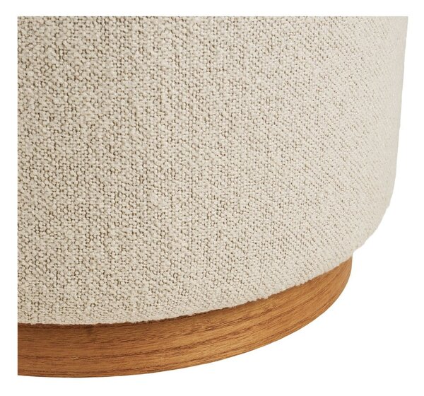 Béžový taburet z textilie bouclé Daisy – House Nordic