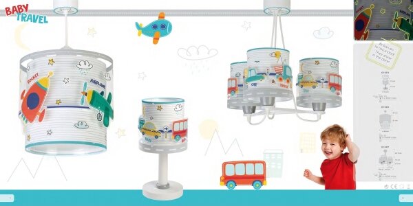 Dalber 61682 - Dětský lustr BABY TRAVEL 1xE27/60W/230V