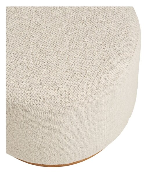 Béžový taburet z textilie bouclé Daisy – House Nordic