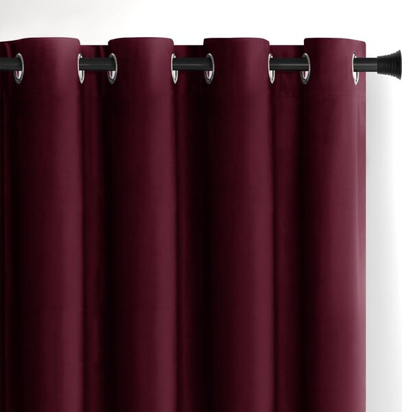 Vínový sametový dimout závěs 140x245 cm Eyelets – Restilo