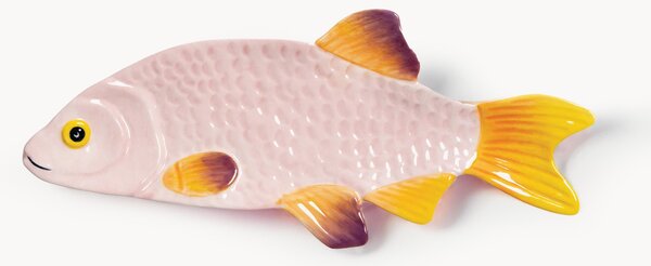 Ručně malovaný servírovací talíř z dolomitu Fish