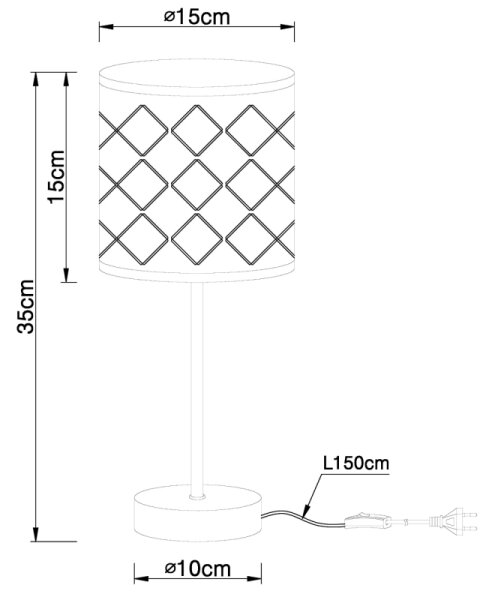 Globo 15229T - Stolní lampa CLARKE 1xE14/40W/230V