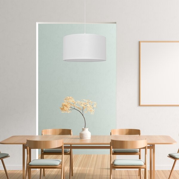 Lustr na lanku ALBA 1xE27/15W/230V pr. 40 cm bílá