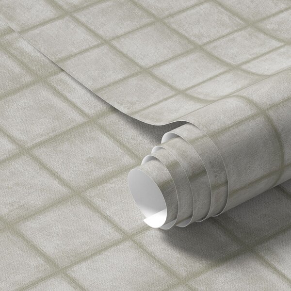 Tapety Imitace čtvercových dlaždic v jemné šedozelené barevné paletě, Tapety abstraktní, a00988 : uwalls.cz