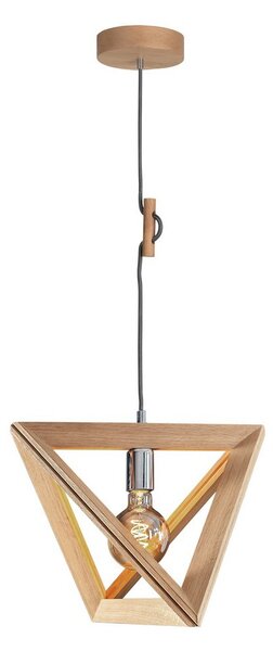 Spot-Light 1271174 - Lustr na lanku TRIGONON 1xE27/60W/230V matný dub