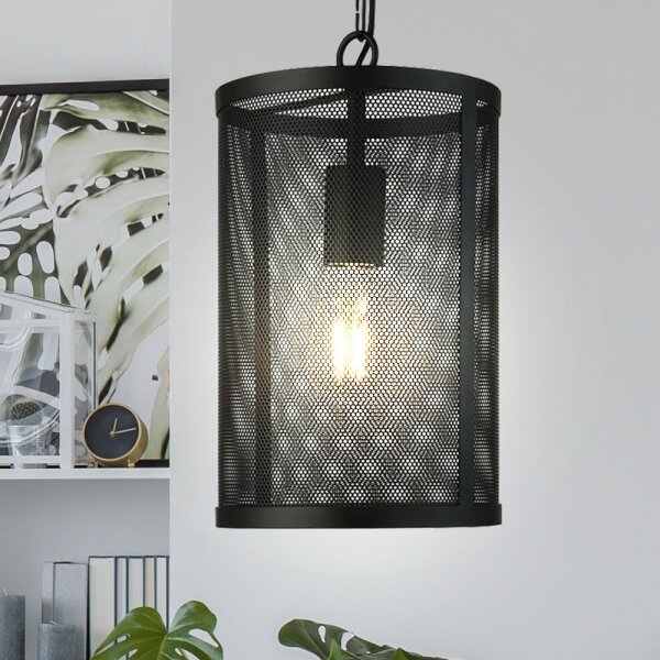 Searchlight 2481BK - Lustr na řetězu FISHNET 1xE27/60W/230V černá