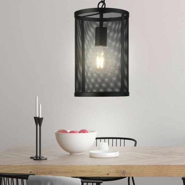 Searchlight 2481BK - Lustr na řetězu FISHNET 1xE27/60W/230V černá