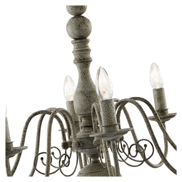Searchlight 2268-8GY - Lustr na řetězu GREYTHORNE 8xE14/40W/230V