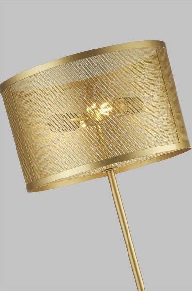 Searchlight EU2832-2GO - Stojací lampa FISHNET 2xE27/60W/230V zlatá