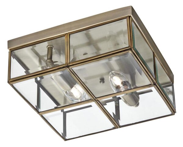 Searchlight 6769-26AB - Stropní svítidlo FLUSH 2xE14/40W/230V mosaz