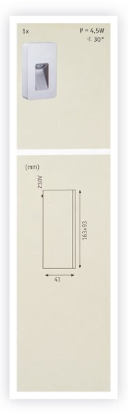 Paulmann 93825 - LED/2,4W IP44 Venkovní nástěnné svítidlo SPECIAL LINE 230V