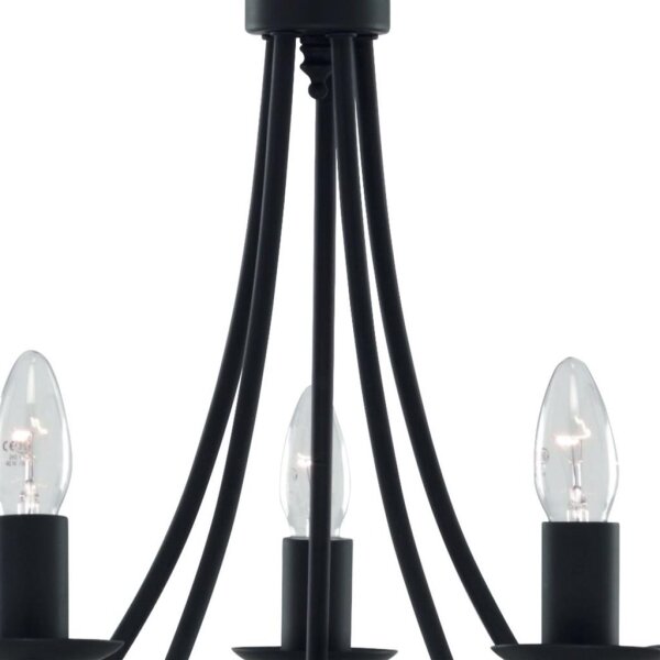 Searchlight 6345-5BK - Lustr na řetězu MAYOPLE 5xE14/60W/230V