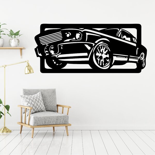 Živá Zeď Samolepka Auto Ford Mustang Barva: černá, Velikost: 60 x 26 cm