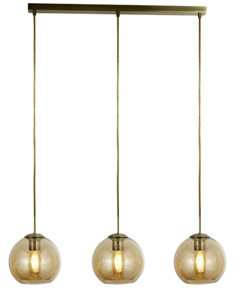Searchlight 1623-3AM - Lustr na lanku PENDANT 3xE27/40W/230V zlatá