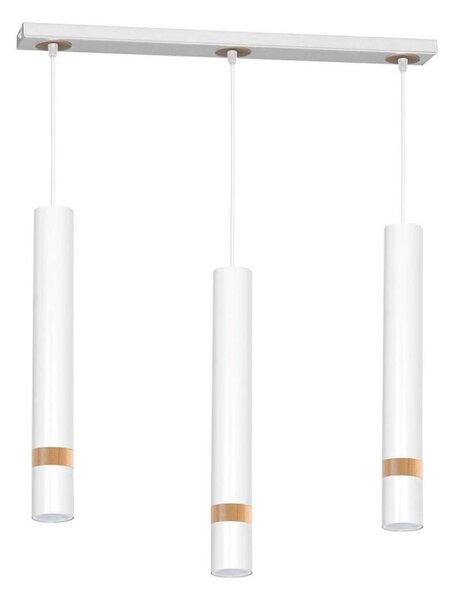 Lustr na lanku JOKER WHITE WOOD 3xGU10/8W/230V