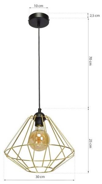 Lustr na lanku LUPO 1xE27/60W/230V