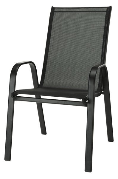 IWHome Zahradní židle VALENCIA 2 černá, stohovatelná IWH-1010010