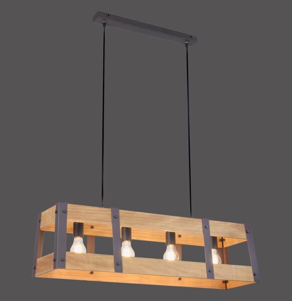 Leuchten Direkt 15721-79 - Lustr na lanku CRATE 4xE27/60W/230V