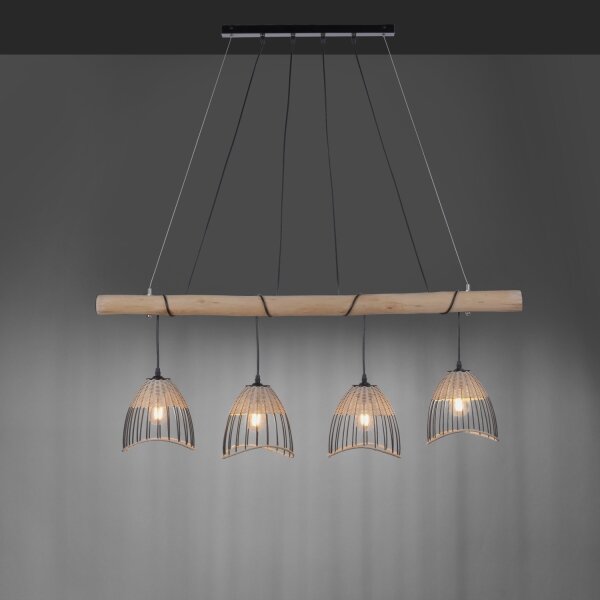 Leuchten Direkt 11156-79 - Lustr na lanku REED 4xE27/60W/230V