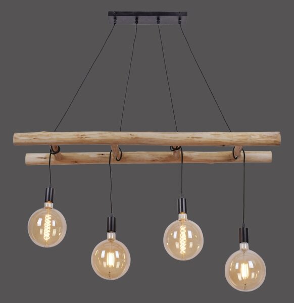 Leuchten Direkt 15025-18 - Lustr na lanku EDGAR 4xE27/60W/230V