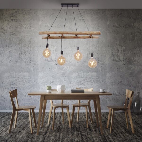 Leuchten Direkt 15025-18 - Lustr na lanku EDGAR 4xE27/60W/230V