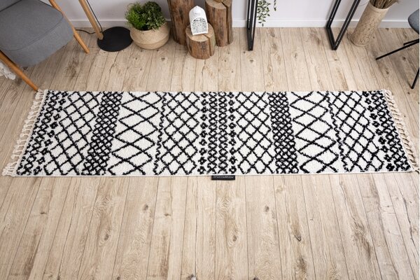 Makro Abra Koberec - běhoun BERBER SAFI bílý Rozměr: 70x200 cm